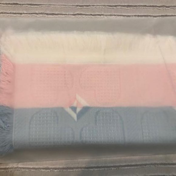 🔵 - NEW - Vintage - Super Soft Baby Pastel Blanket Throw - RARE - Made In USA - Picture 2 of 2